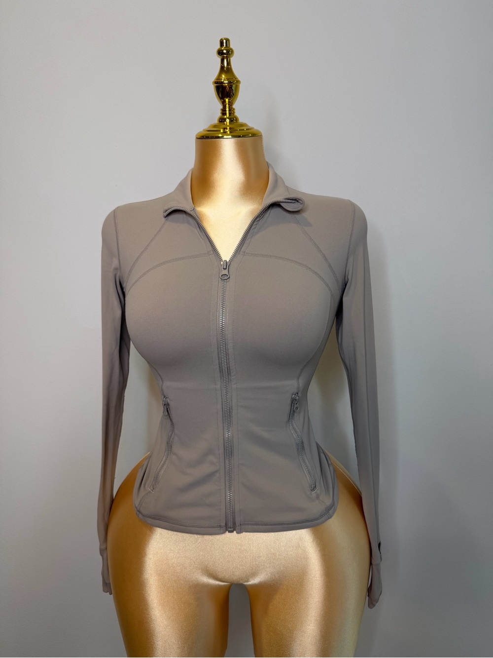 GLOWMODE Tan Sculpting Full Zip Workout Jacket